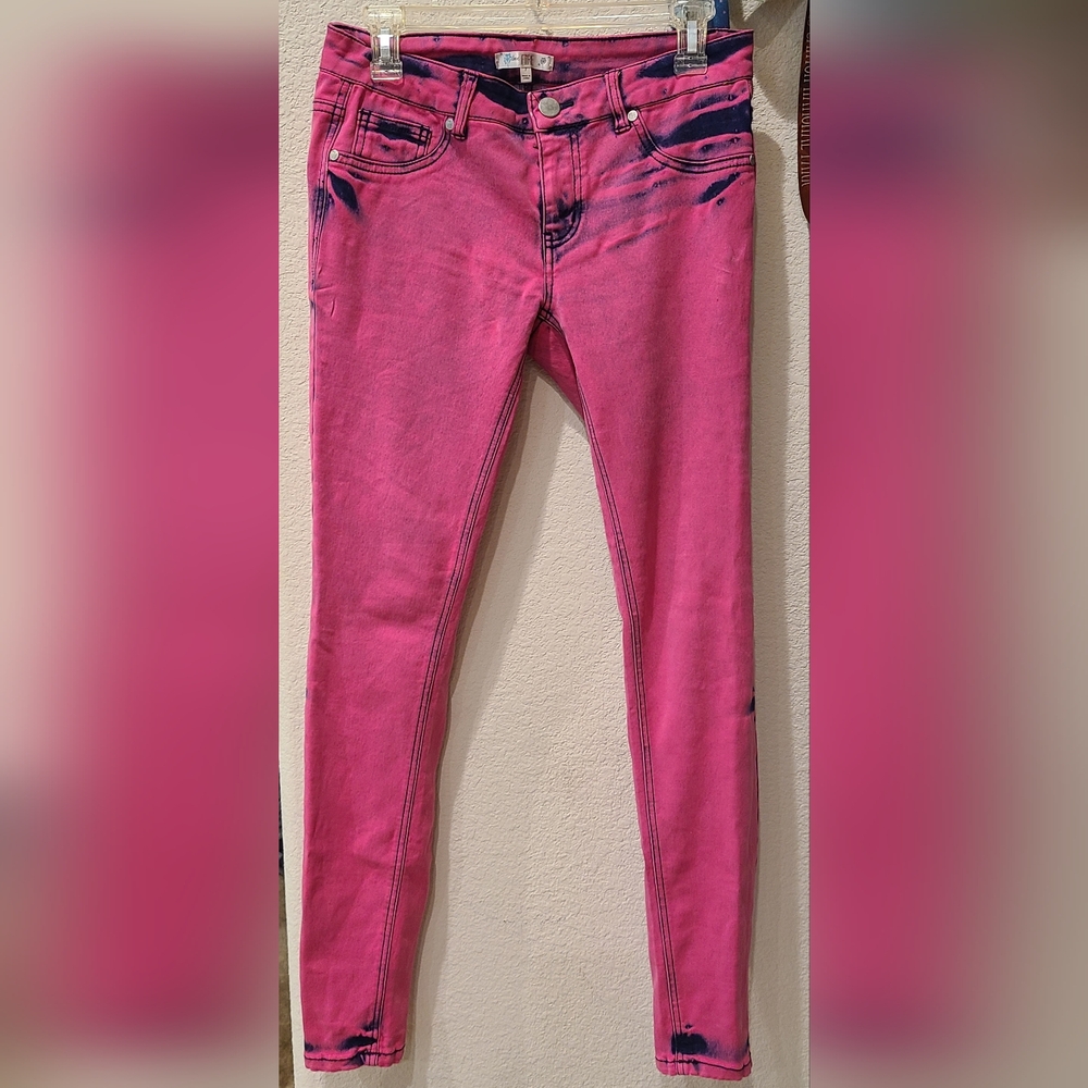 Pink colored skinny jeans Love Fire Size 7 - Picture 2 of 4